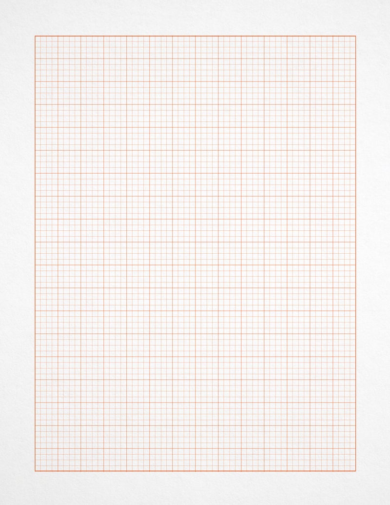 Design Ideation Grid PAD. Removable Sheet. Premium Paper. Smart-Bind Reinforced Lay Flat Binding. Orange Grid. (8.5" X 11") PAD-2550-TS (1 Book) - Image 3
